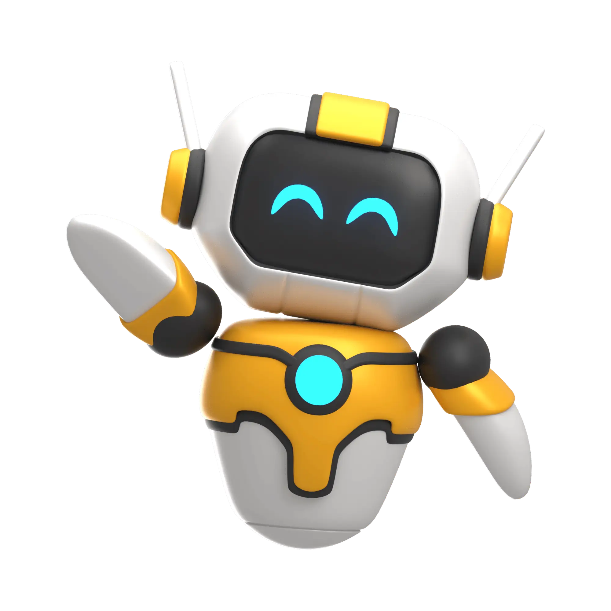 AI robot waving hello