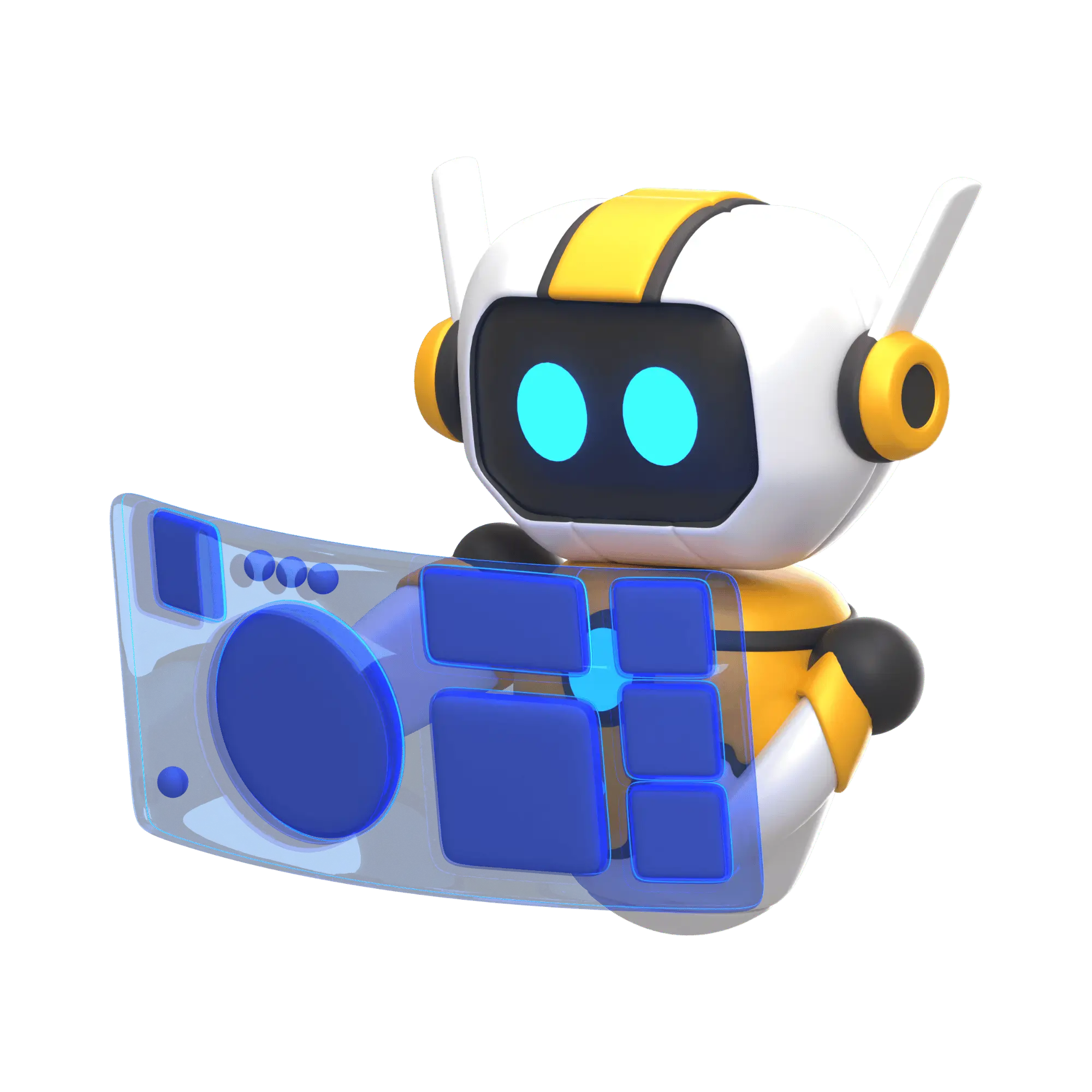 AI robot processing data