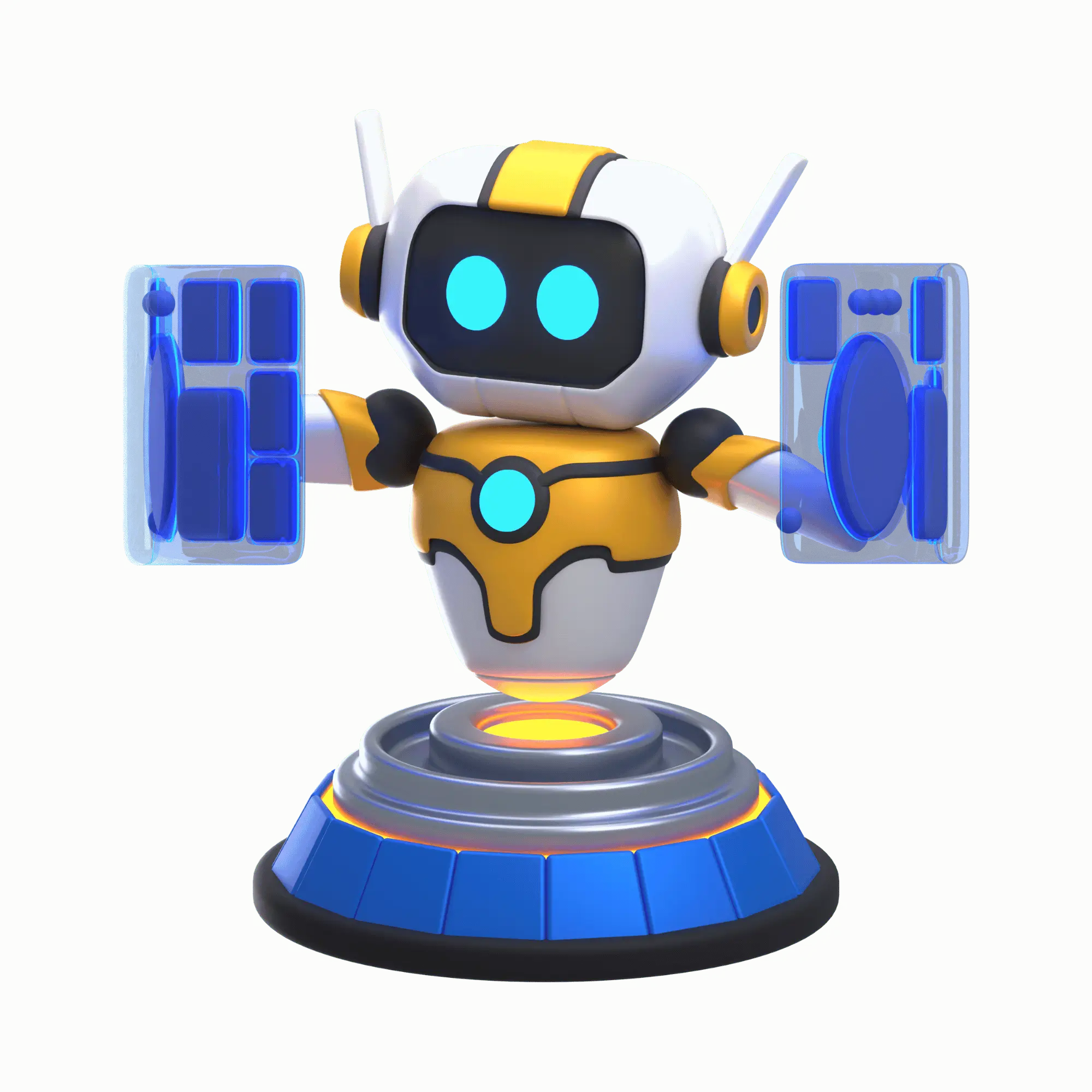 3D robot representing a Master of Science in Information Technology education